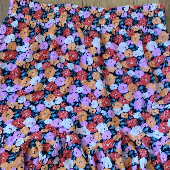 Loft Floral Ruffle Skirt - Pink and Orange - Picture 2 of 3
